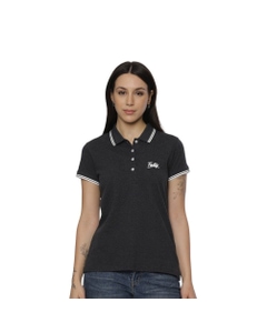 Allen Solly Polo T-shirt Women- Charcoal Grey